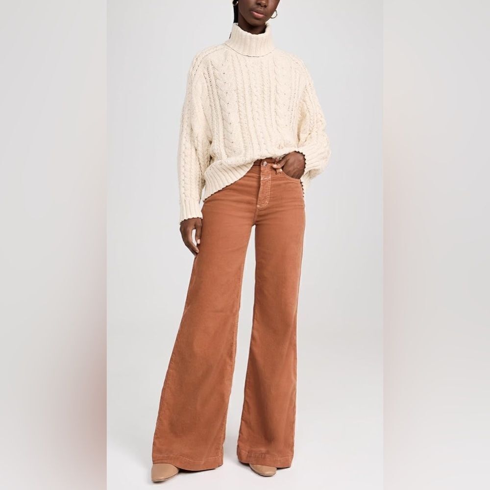 Closed Glow-Up Corduroy Orange Pants Wide Leg Size 28 - Picture 5 of 15